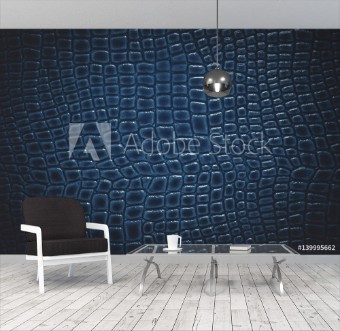 Picture of Crocodile leather texture background Macro shot Stock image